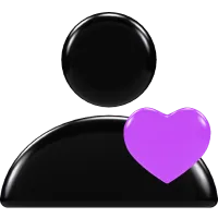 Icon for beautician icon and pink heart