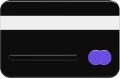 Icon for accepting credit card payments in salon